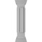 Ekena Millwork 8"W x 40"H End Newel Post with Panel, Flat Capital & Base Trim (Installation kit included) NWL08X40EPF0B0 - alternate 1
